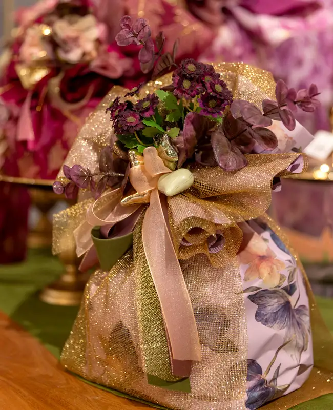 Confezioni natalizie rosa-lilla