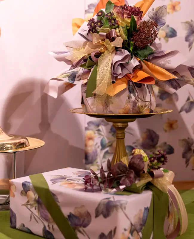 Confezioni natalizie rosa-lilla