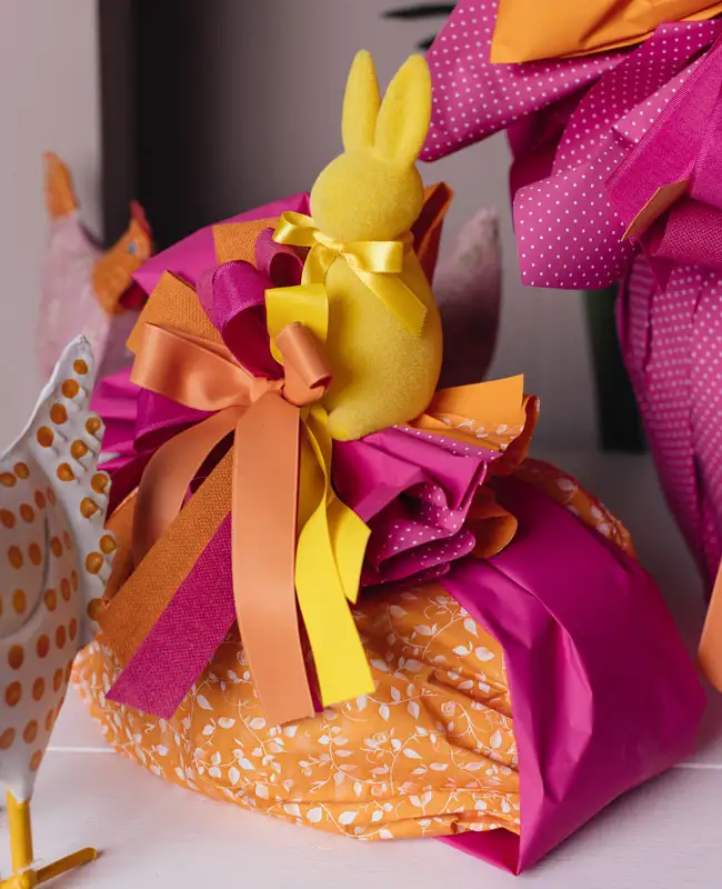 Confezioni pasquali arancione e rosa