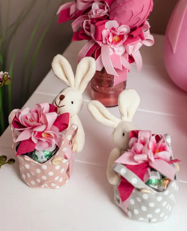 Cestini pasquali in tessuto