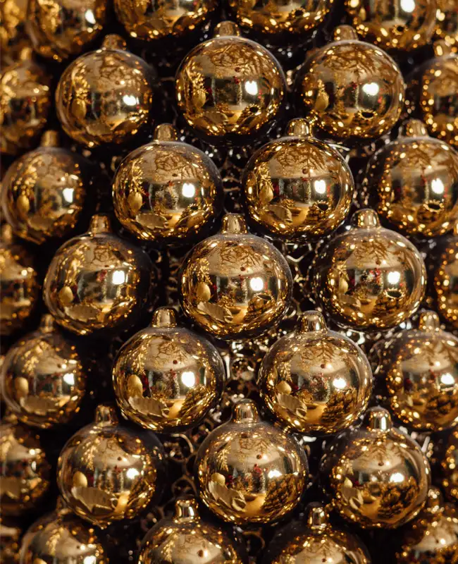 Palline di Natale Dorate
