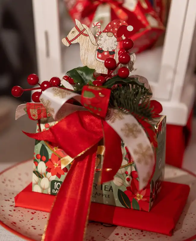 Confezioni natalizie rosse