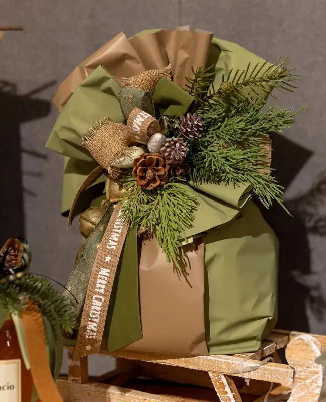 Confezioni natalizie verde pistacchio