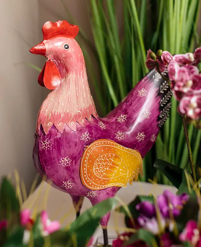 Gallinella in metallo